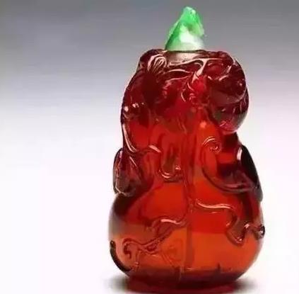 清朝·琥珀葫芦式烟壸：红色老蜜蜡烟壸,蜜蜡网
